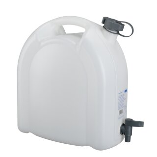 Wasserkanister - 15 Liter, stapelbar, HDPE - mit Ablasshahn von
